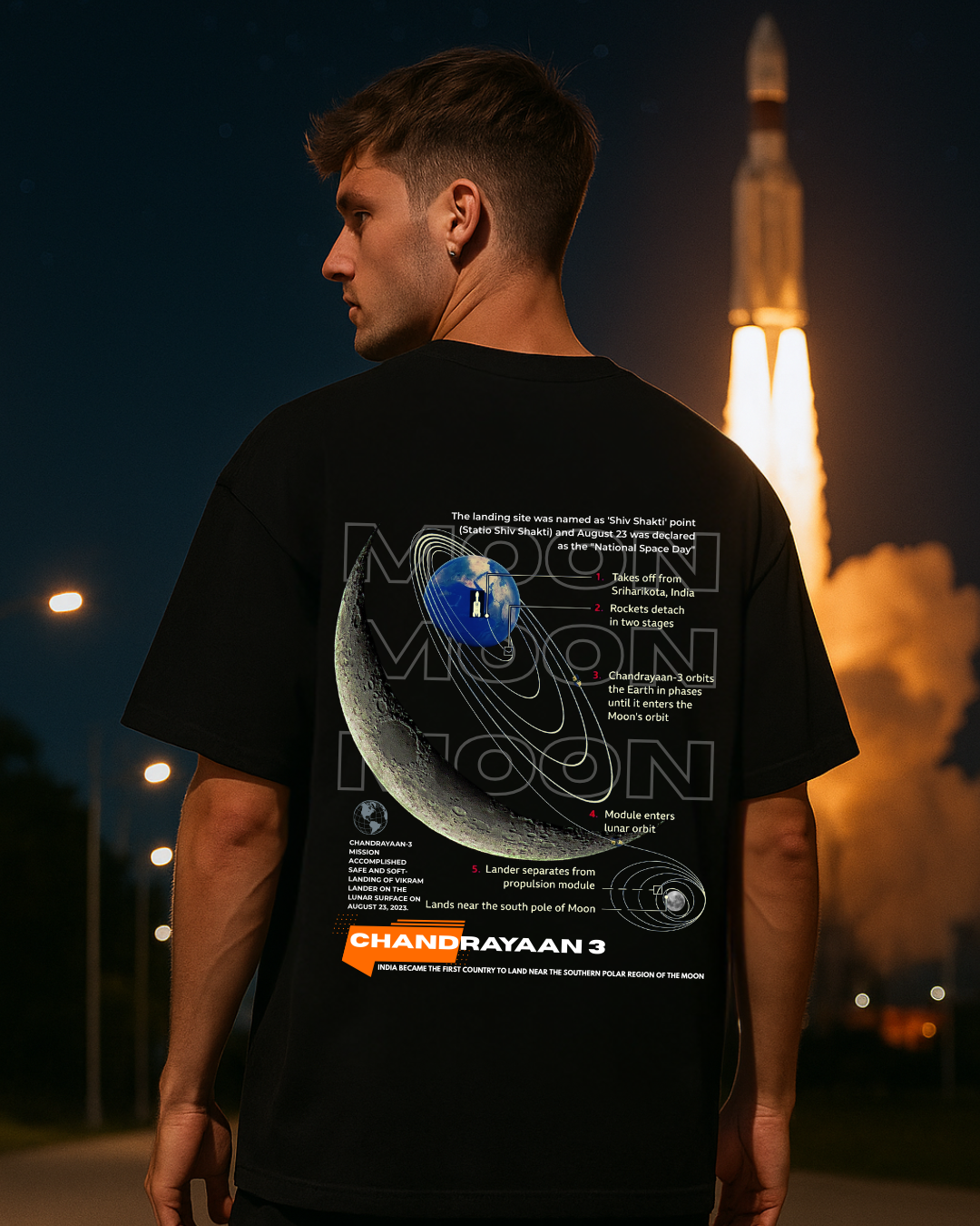 ISRO NATIONAL SPACE DAY EDITION OVERSIZED T-SHIRT (UNISEX)