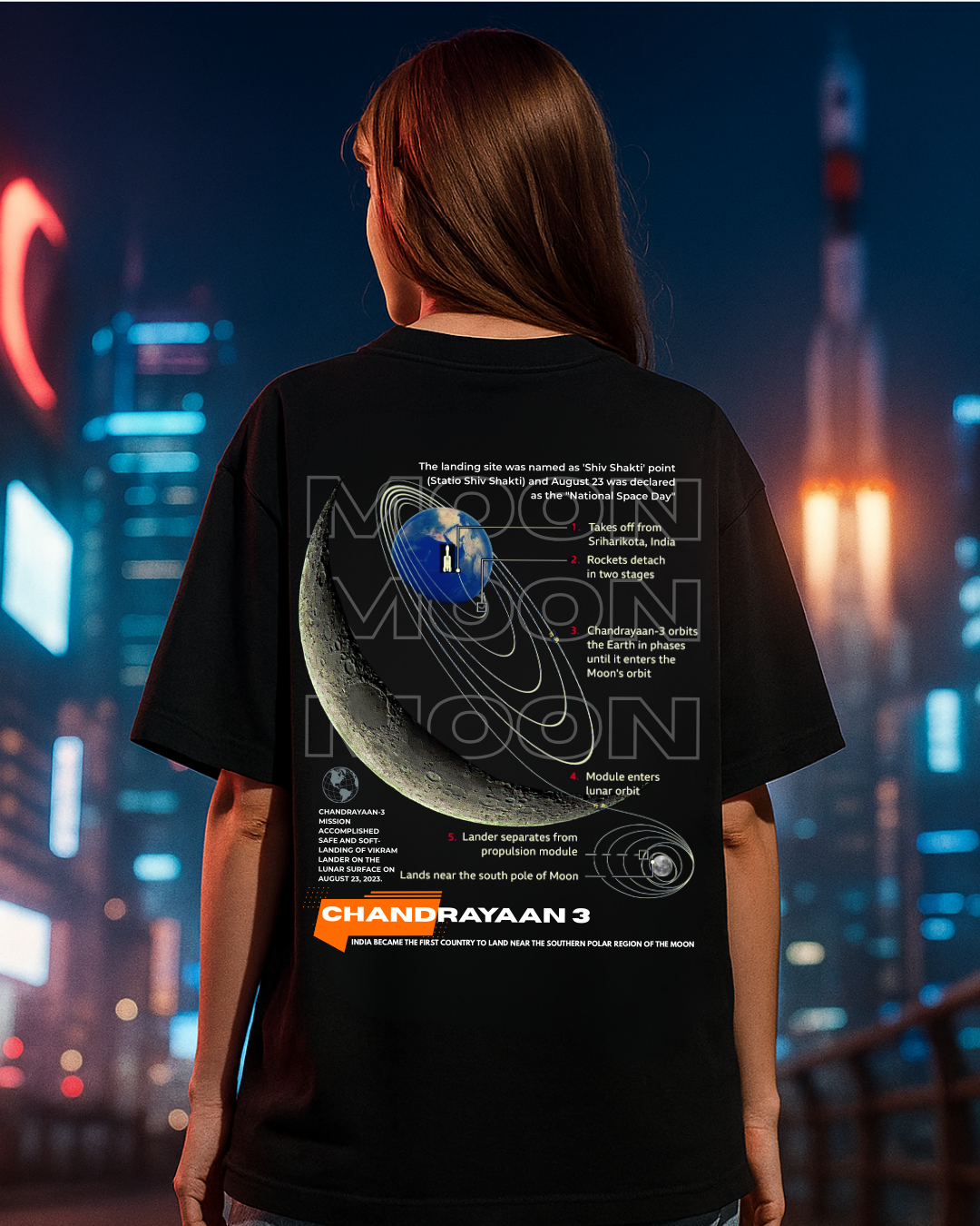 ISRO NATIONAL SPACE DAY EDITION OVERSIZED T-SHIRT (UNISEX)