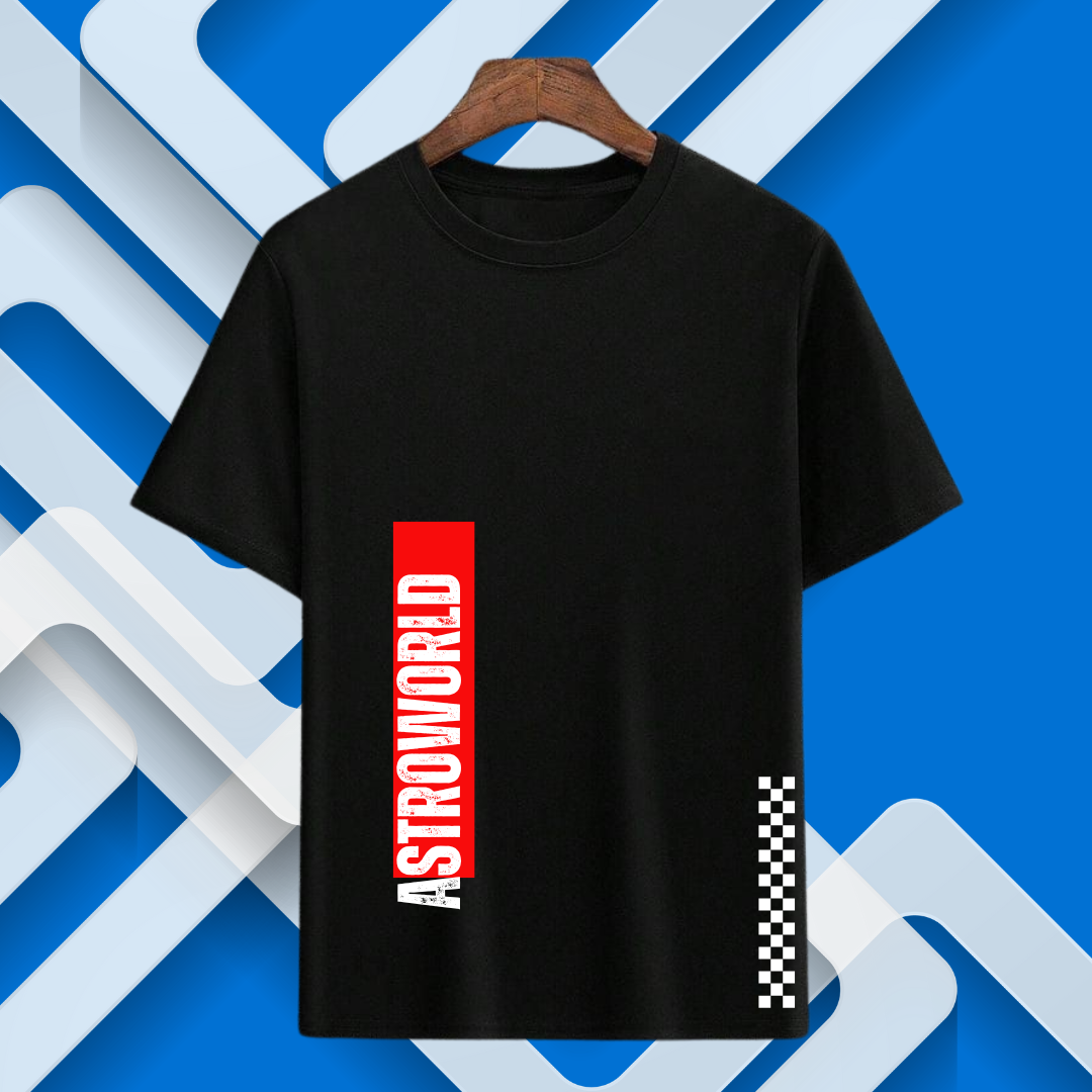 black color Astro world oversized t-shirt unisex astronaut t-shirt by ESROVERSE – includes free shipping