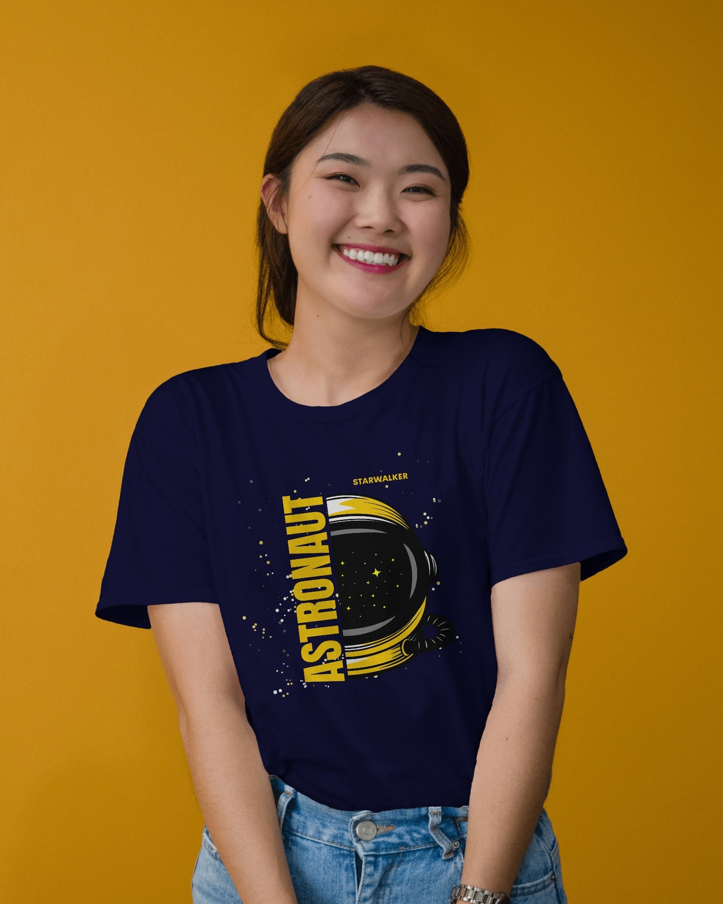 Astronaut T-shirt Half Sleeves - ESROVERSE, free shipping included Design T-shirt (Unisex) NASA | ISRO | AMAZON | SPACE