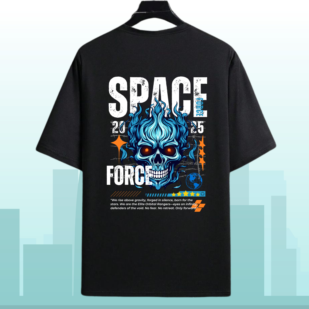 Black oversized astronaut t-shirt by ISRO NASA ESROVERSE – includes free shipping