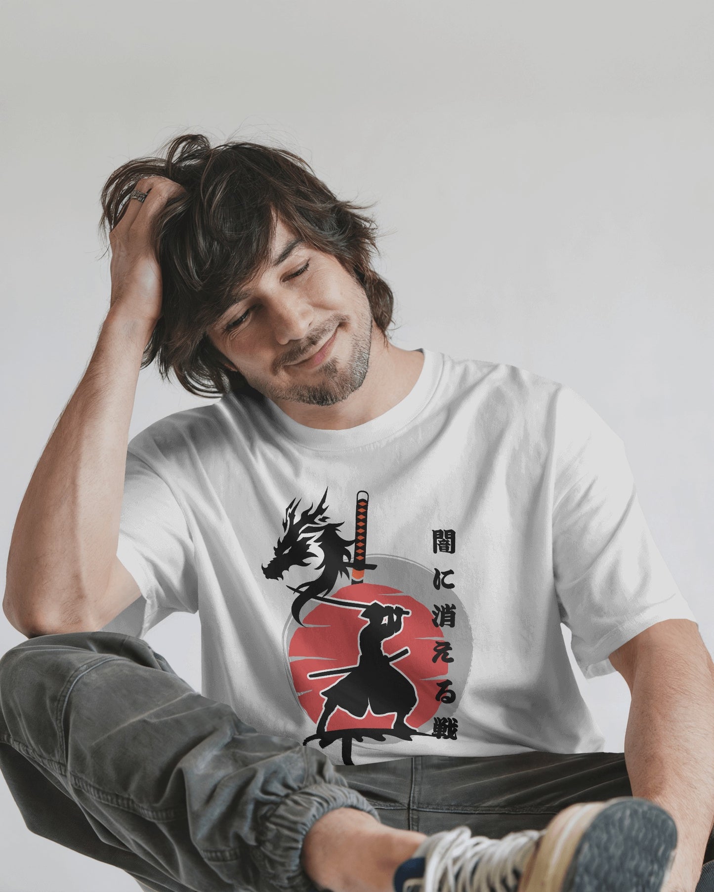 Casual Warrior Half Sleeves white T-shirt – ESROVERSE, free shipping included Design T-shirt (Unisex)