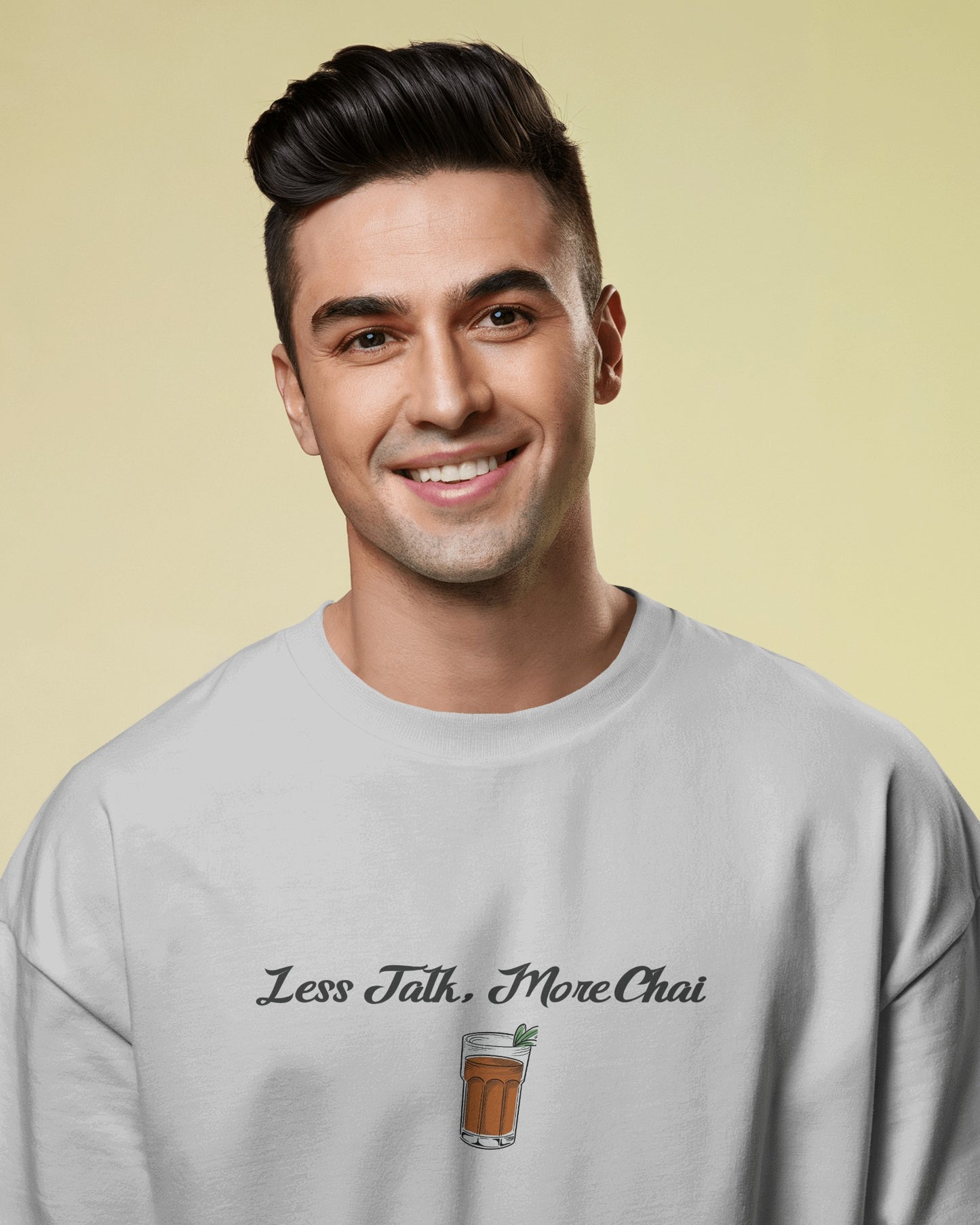 Oversized Tea Lover White Color T-shirt (Unisex)