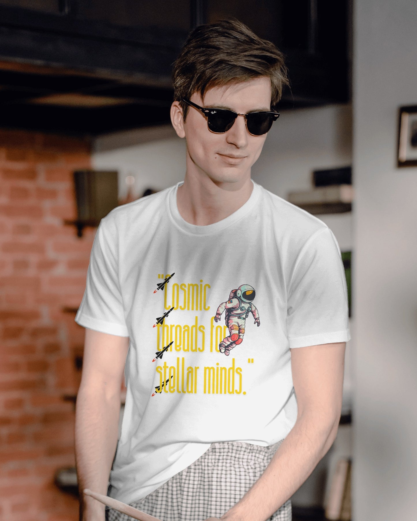 Cosmic white T-shirt Half Sleeves T-shirt - ESROVERSE, free shipping included Design T-shirt (Unisex) NASA | ISRO | AMAZON | SPACE