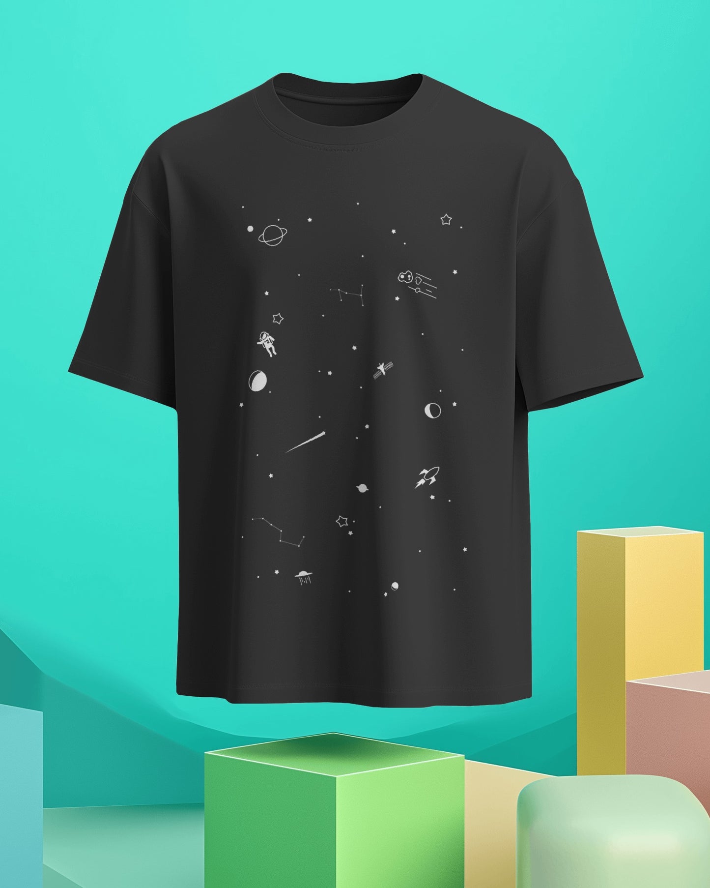 half sleeves space T-Shirt (UNISEX)