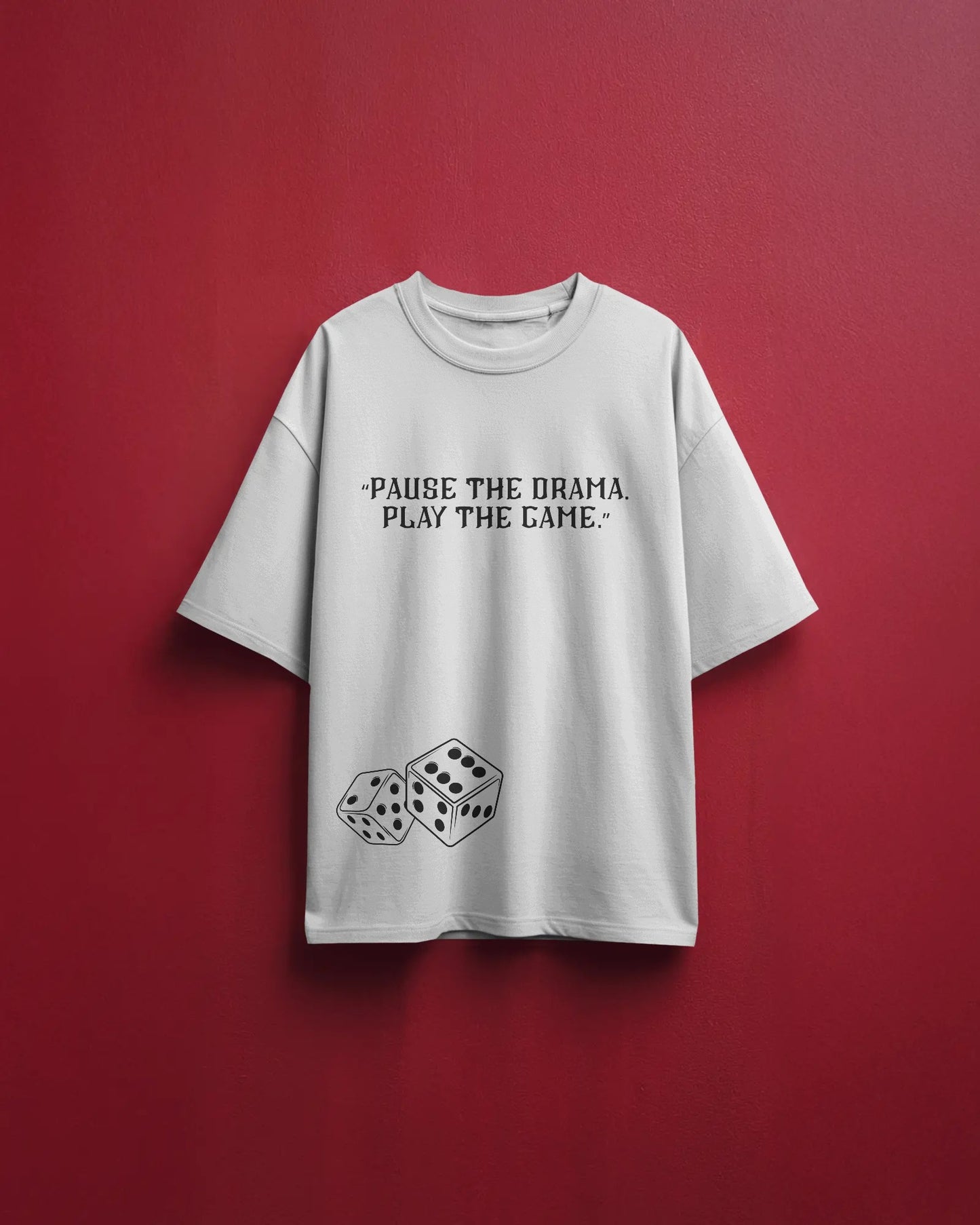 Oversized White Color T-Shirt simple Design (Unisex)
