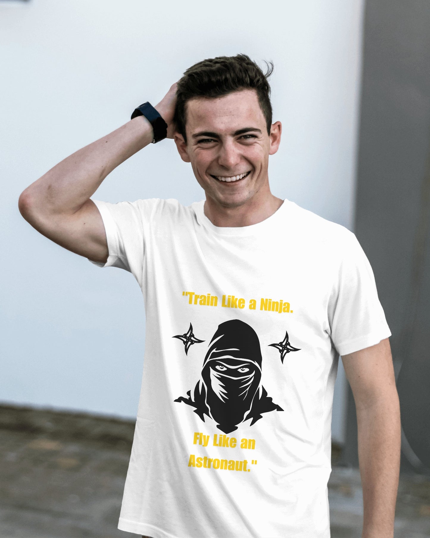 NINJA Astronaut theme half sleeves T-shirt - ESROVERSE, free shipping included Design T-shirt (Unisex)