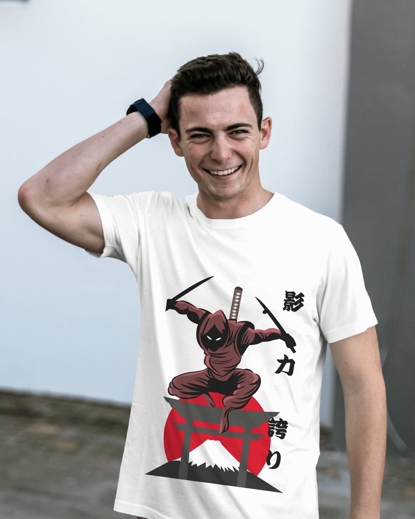 Casual Travelling NINJA Half Sleeves white t shirt
– ESROVERSE, free shipping included Design T-shirt (Unisex)