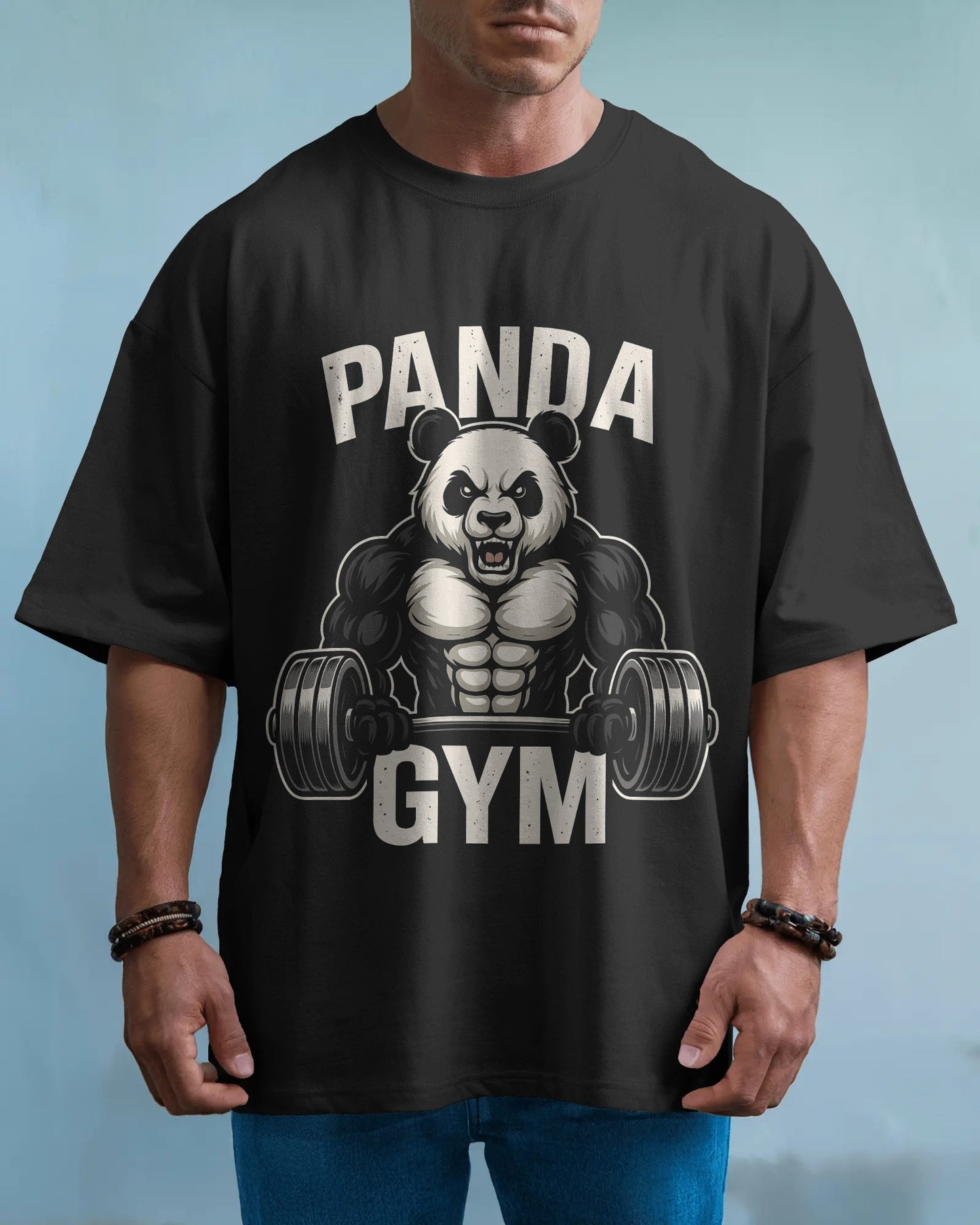 Oversized Black Color T-shirt GYM T-shirt (unisex)