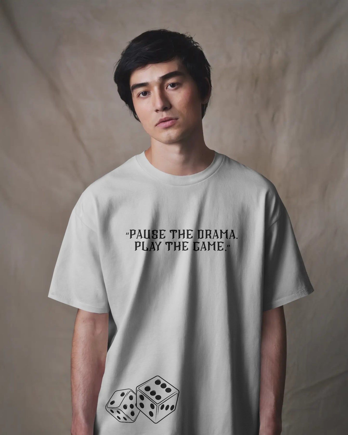 Oversized White Color T-Shirt simple Design (Unisex)