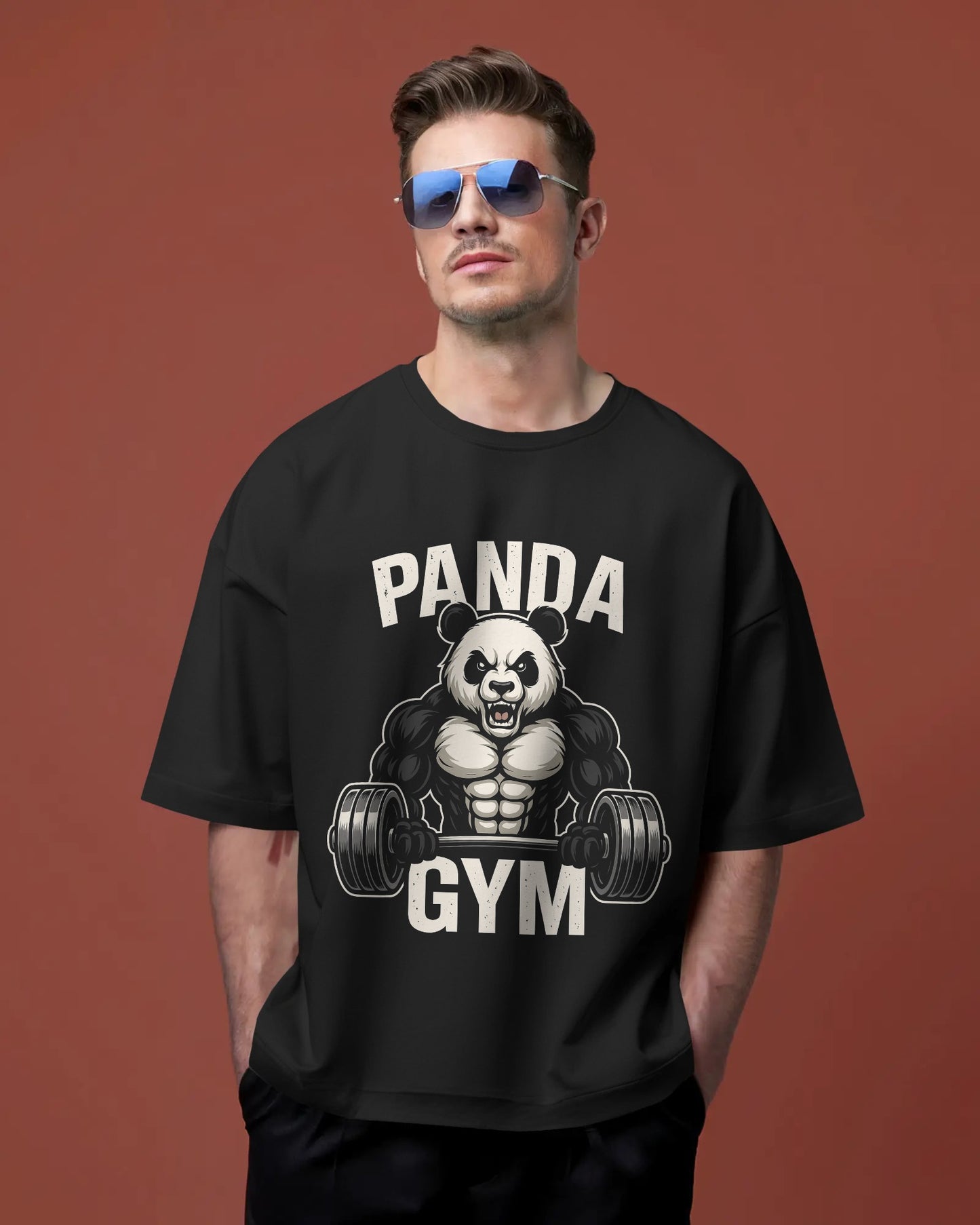Oversized Black Color T-shirt GYM T-shirt (unisex)