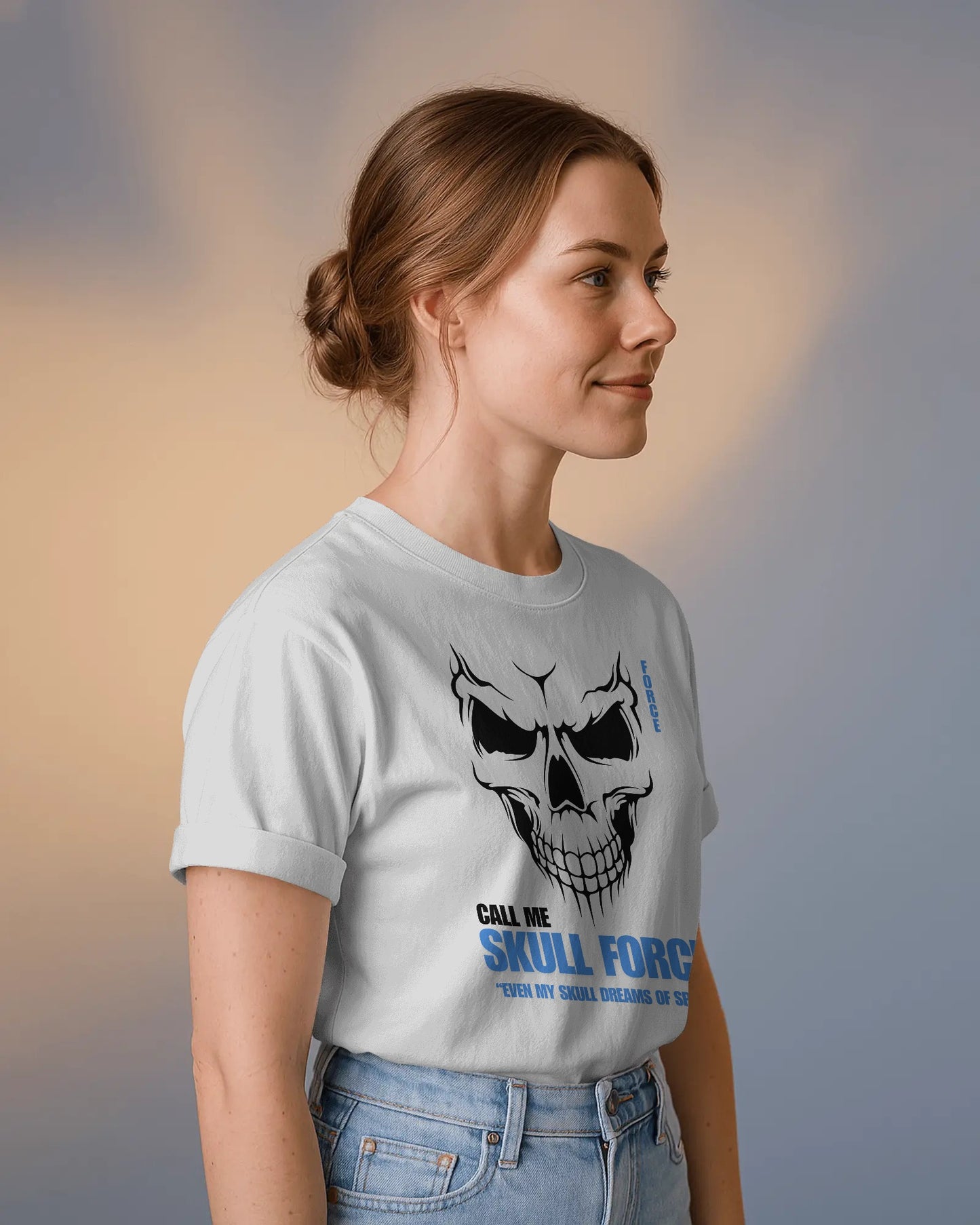 Skull Force Half sleeves T-shirt - ESROVERSE, free shipping included Design T-shirt (Unisex)