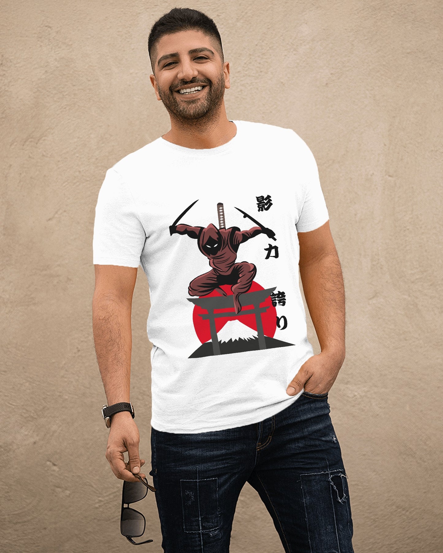 Casual Travelling NINJA Half Sleeves white t shirt
– ESROVERSE, free shipping included Design T-shirt (Unisex)