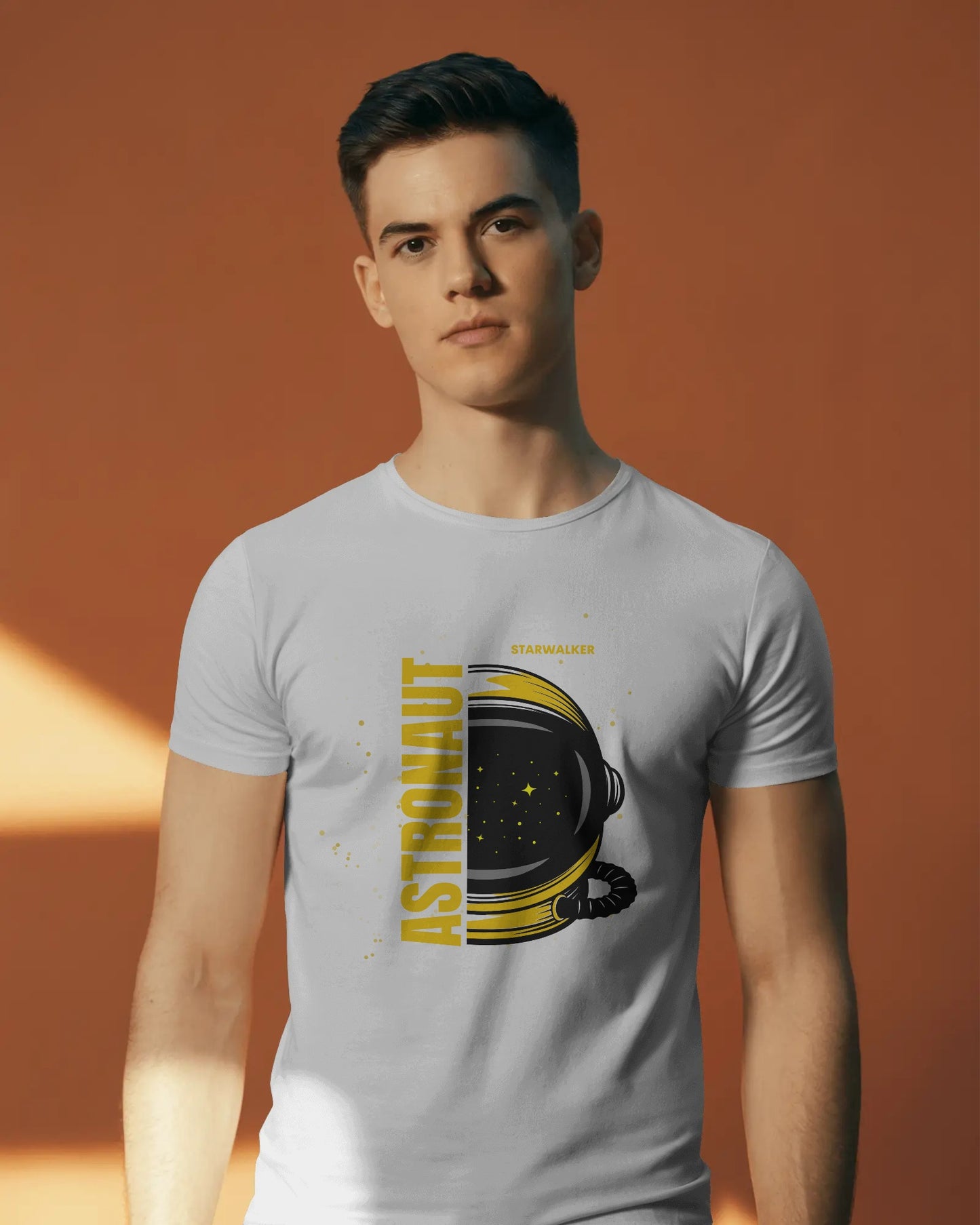 white color half sleeves astronaut t-shirt by ESROVERSE – includes free shipping | Space | ISRO | NASA