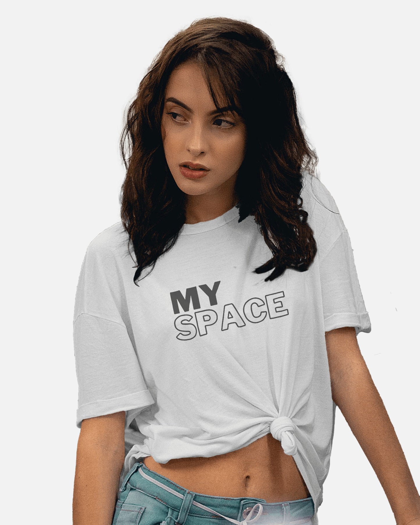 My SPACE white Half sleeves T-shirt - ESROVERSE, free shipping included Design T-shirt (Unisex) NASA | ISRO | AMAZON | SPACE