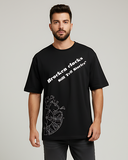 OVERSIZED Brocken clock T-Shirt (Unisex)