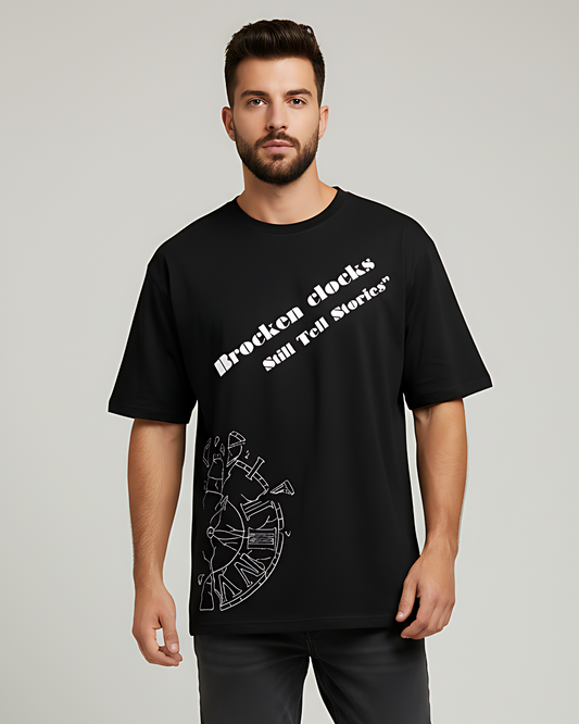OVERSIZED Brocken clock T-Shirt (Unisex)
