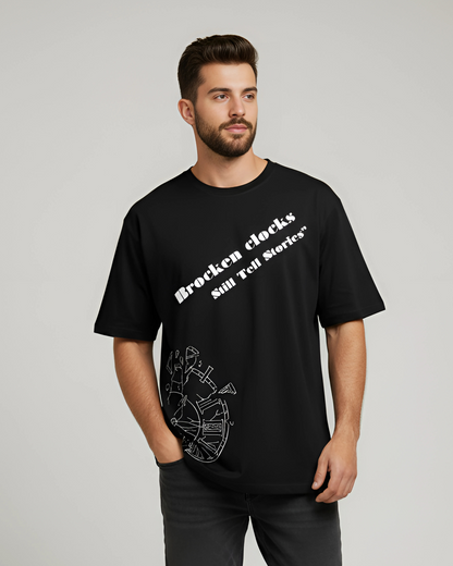 OVERSIZED Brocken clock T-Shirt (Unisex)