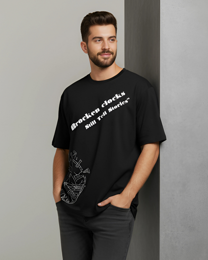 OVERSIZED Brocken clock T-Shirt (Unisex)