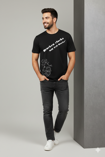 black color half sleeves tshirt | unisex | adult