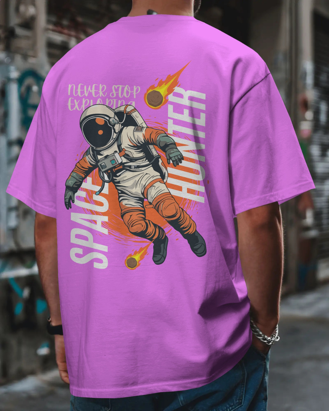 001A Space Hunter Oversized Premium T-Shirt (Unisex)