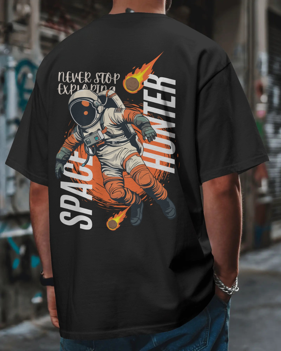 001A Space Hunter Oversized Premium T-Shirt (Unisex)