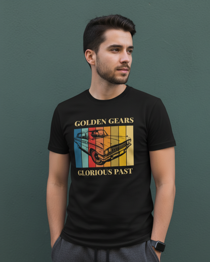 Golden Gears car Half Sleeves Design T-shirt (Unisex)