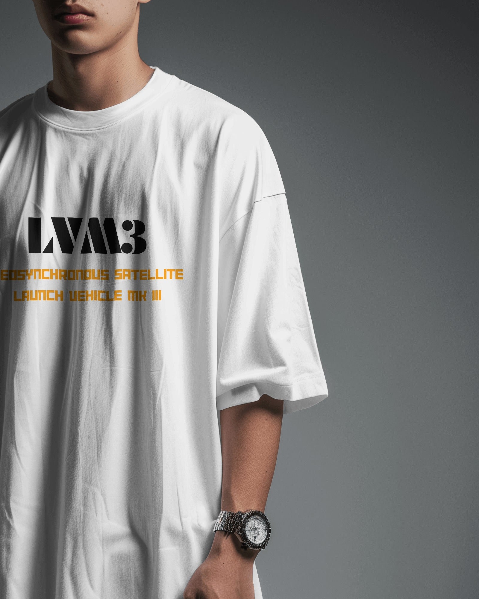 100% COTTON | PREMIUM MATERIAL | ISRO Oversized t-shirt | LWM 3 ISRO T-shirt

FREE SHIPPING
Oversize T-shirt ,white t shirt , cotton t-shirt, 100% cotton , premium T Shirt, with FREE SHIPPING | ESROVERSE