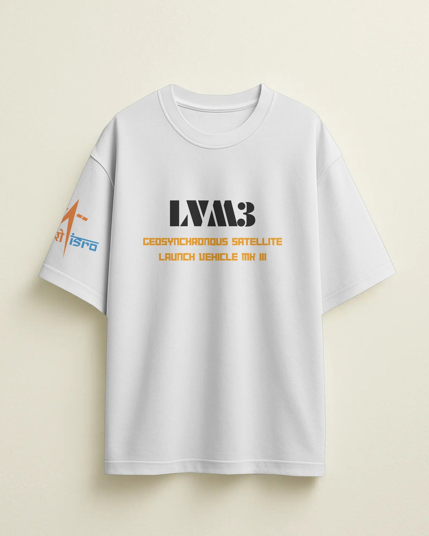 ISRO LVM3 | white T-Shirt (Unisex)