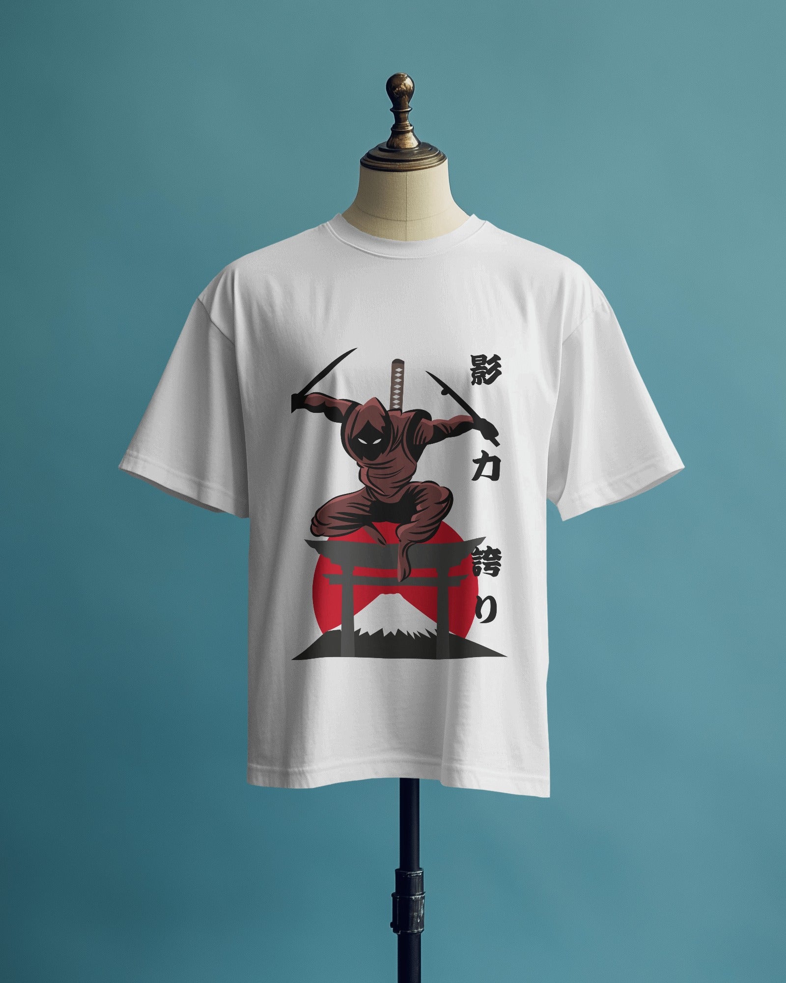 Casual Travelling NINJA Half Sleeves white t shirt
 – ESROVERSE, free shipping included Design T-shirt (Unisex)