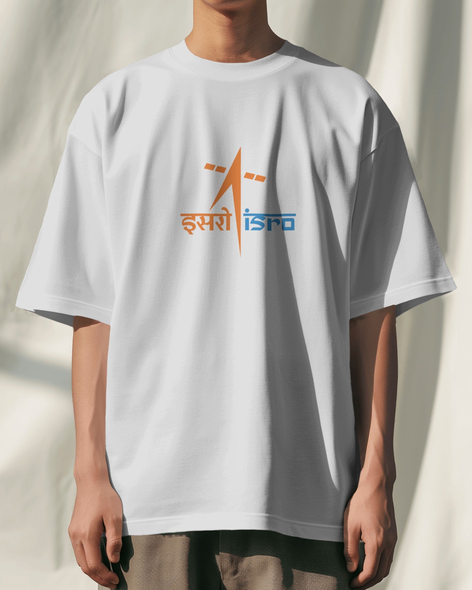 Premium Quality Oversized t-shirt | 100% cotton | Biowash | White Color | Black Color
 
Gaganyaan ISRO White oversized astronaut t-shirt by ESROVERSE – includes free shipping