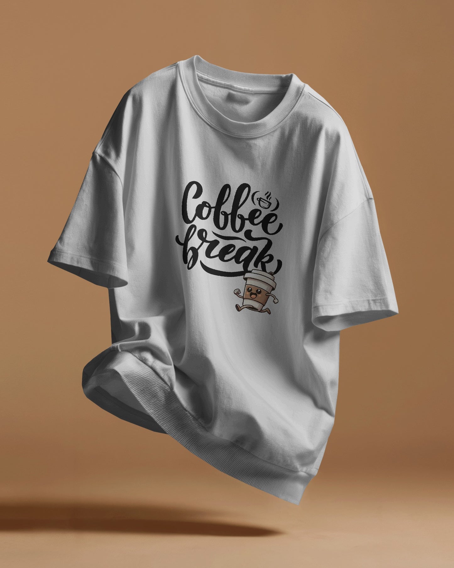 Half Sleeves Coffee Design T-Shirt (Unisex)