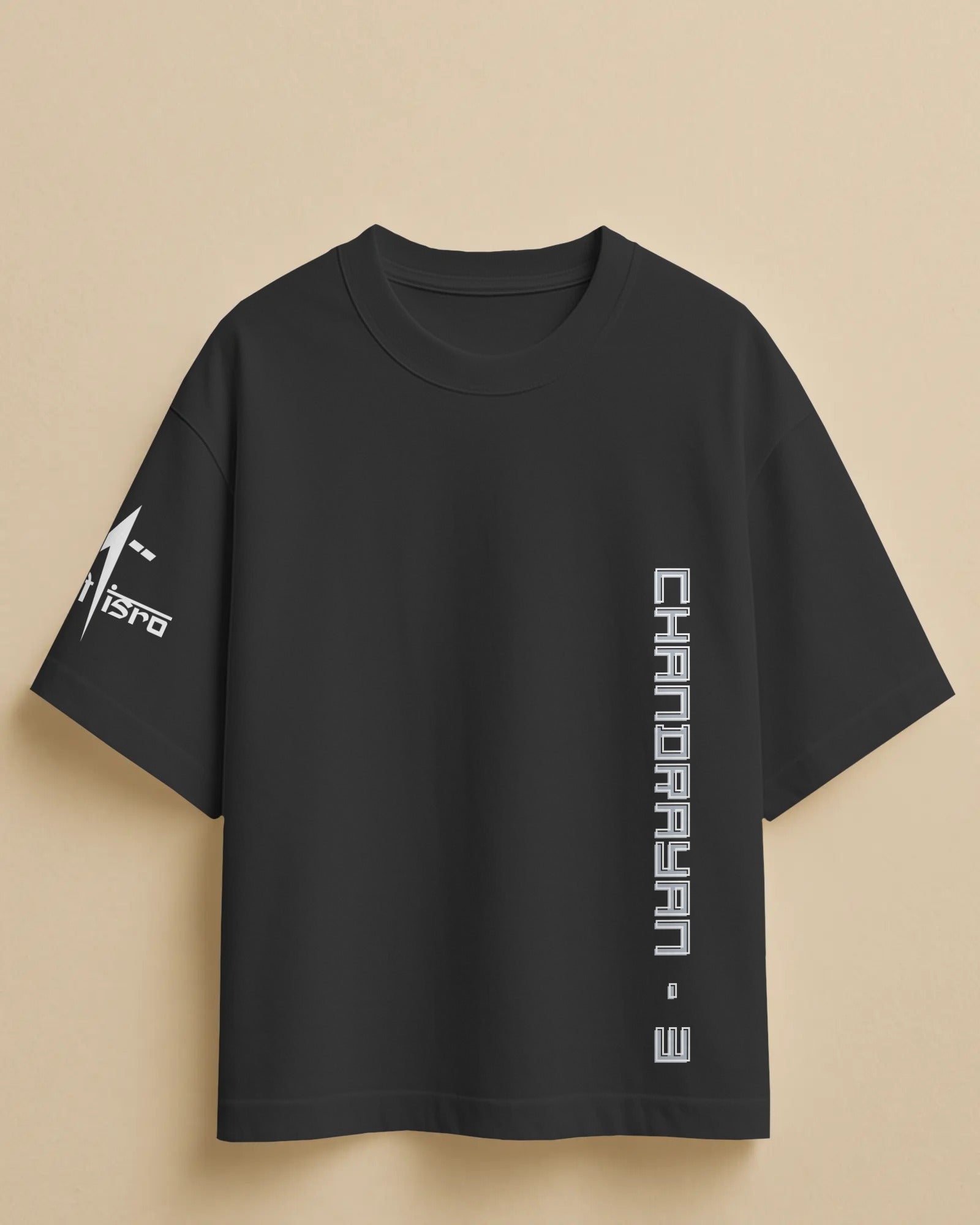 ISRO Chandrayaan-3 unisex oversized t-shirt, high-quality cotton, ISRO space mission theme, modern streetwear fit, ESROVERSE limited-time buy 2 at ₹999 deal