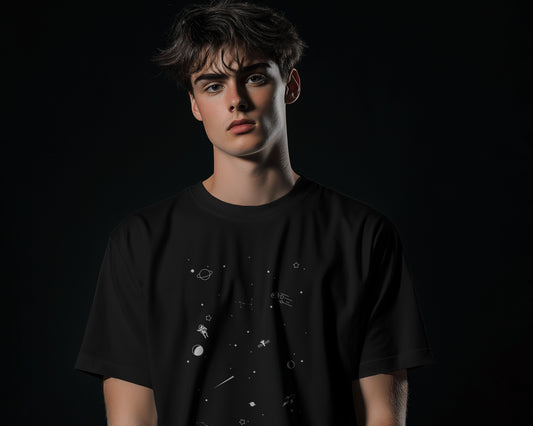 half sleeves space T-Shirt (UNISEX)