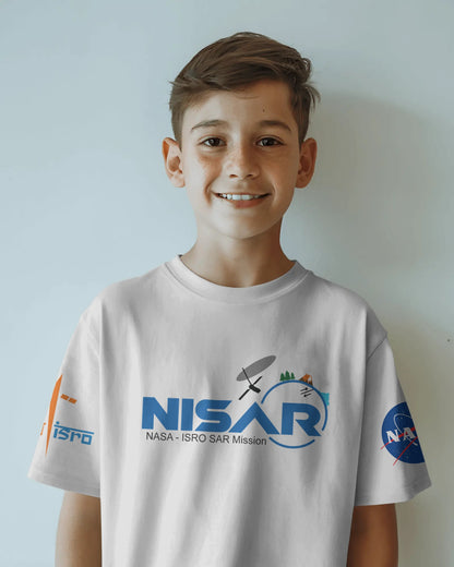 KIDS NISAR ISRO-NASA T-shirt (Use Coupon Code:-MISSIONMERCH2025)