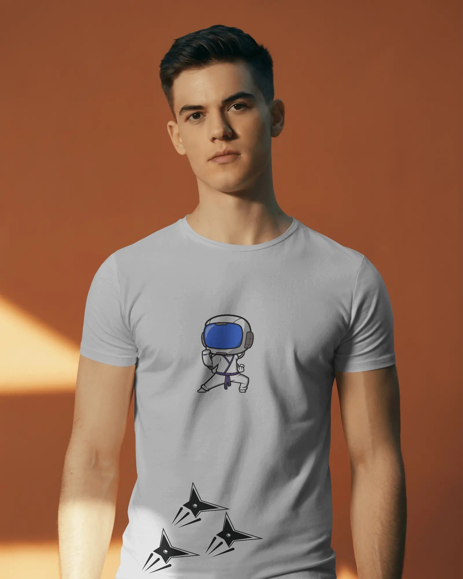 Ninja space suit white Half sleeves  - ESROVERSE, free shipping included Design T-shirt (Unisex)