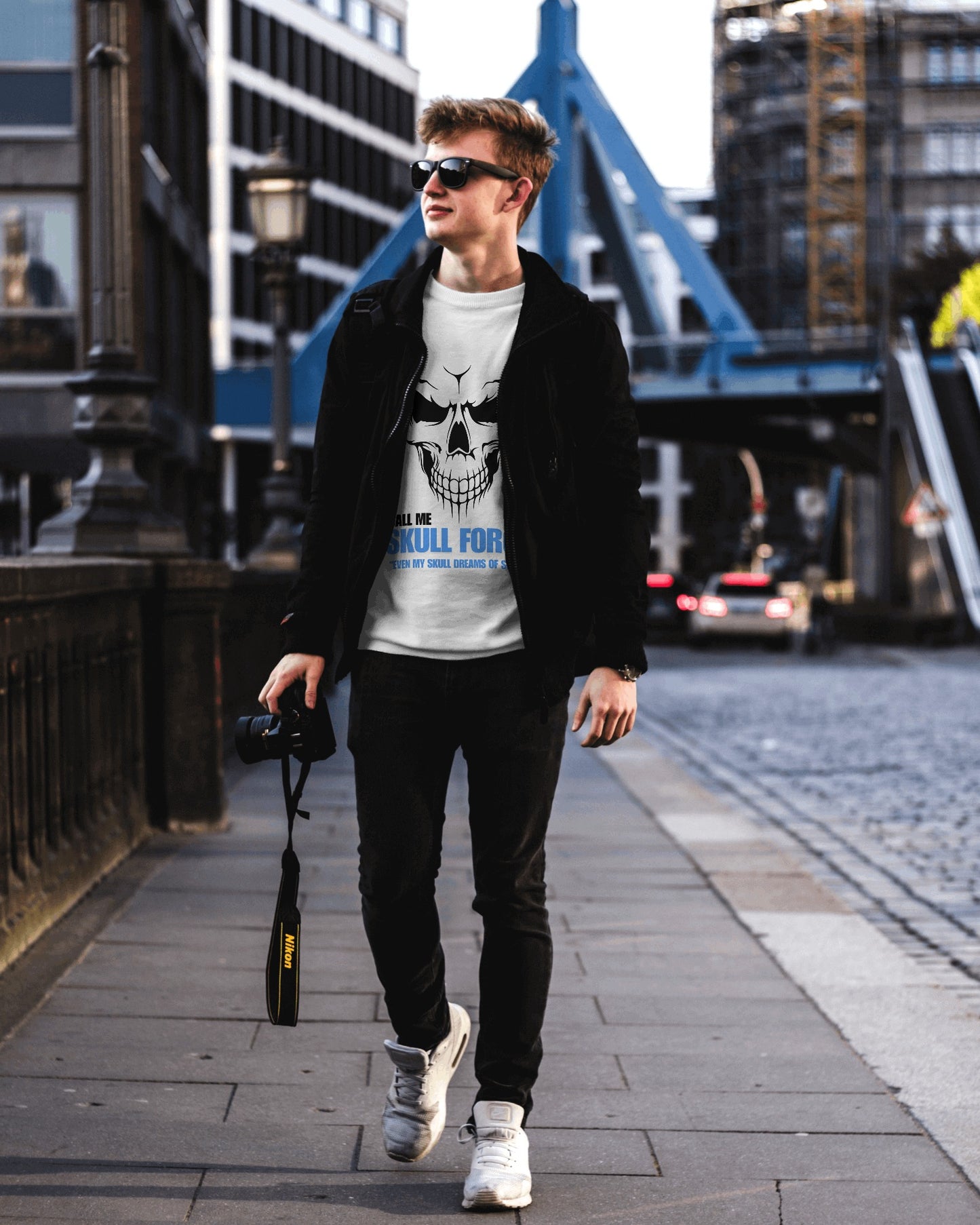 Skull Force Half sleeves T-shirt  - ESROVERSE, free shipping included Design T-shirt (Unisex)