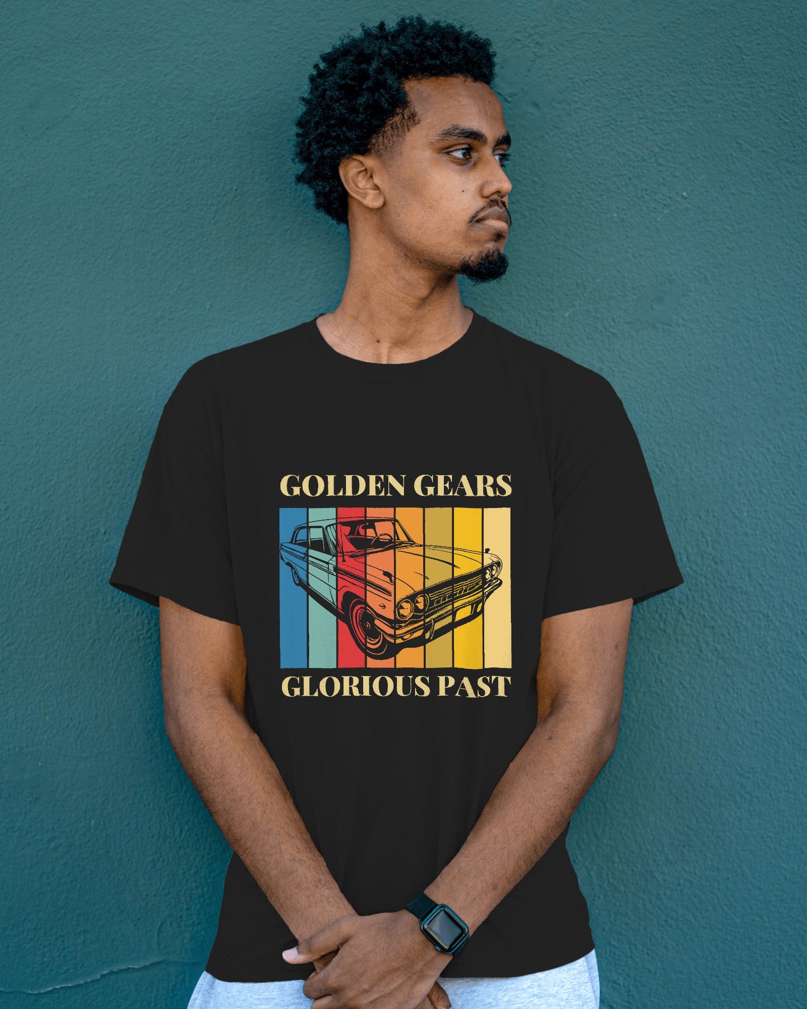  Golden Gears car Half Sleeves t shirt  – ESROVERSE, free shipping included Design T-shirt (Unisex)