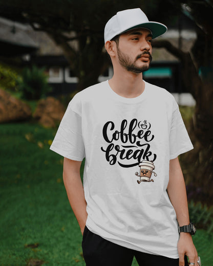 Half Sleeves Coffee Design T-Shirt (Unisex)