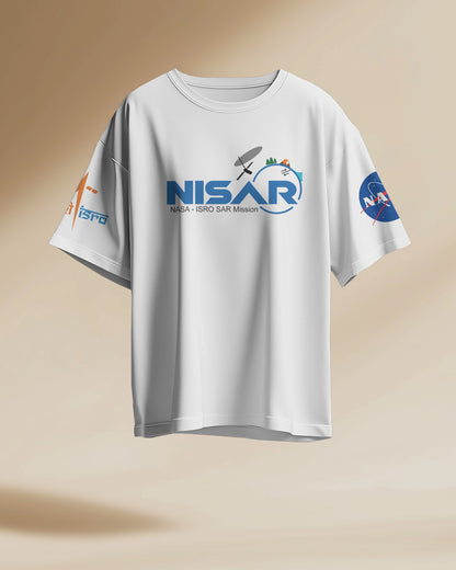 "Model wearing official NISAR mission T-shirt – NASA approved and ISRO licensed – black oversized unisex tee showcasing the India-US space collaboration. High-quality cotton, space-themed design, symbol of national pride."

NISAR, NASA, ISRO, space, India-US collaboration

Oversized T Shirt | NASA T Shirt | ISRO T Shirt | NISAR T Shirt | Historic  shirt | Unisex | Google | Space | 240 GSM Drop shoulder T shirt |  Free Shipping | Premium T Shirt 