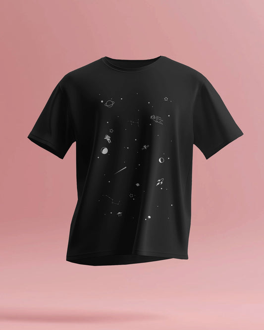 half sleeves space T-Shirt (UNISEX)