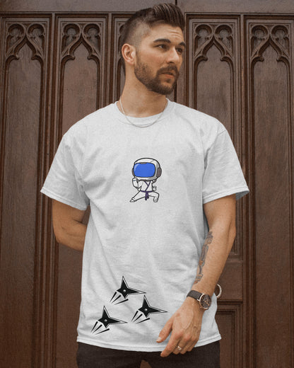Ninja space suit white Half sleeves  - ESROVERSE, free shipping included Design T-shirt (Unisex)