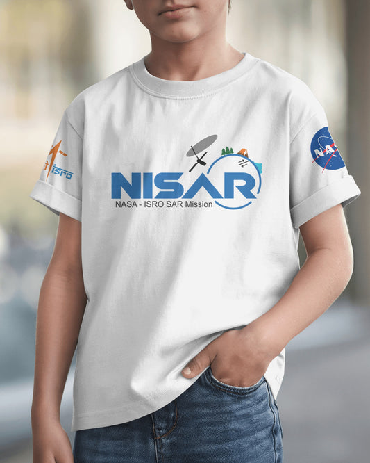 KIDS NISAR ISRO-NASA T-shirt (Use Coupon Code:-MISSIONMERCH2025)
