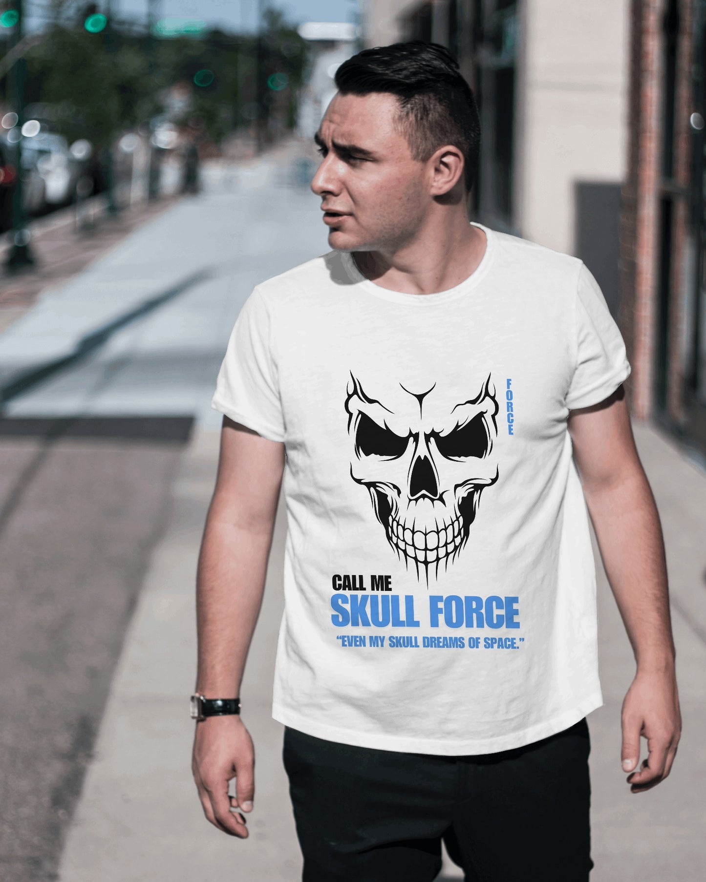 Skull Force Half sleeves T-shirt  - ESROVERSE, free shipping included Design T-shirt (Unisex)