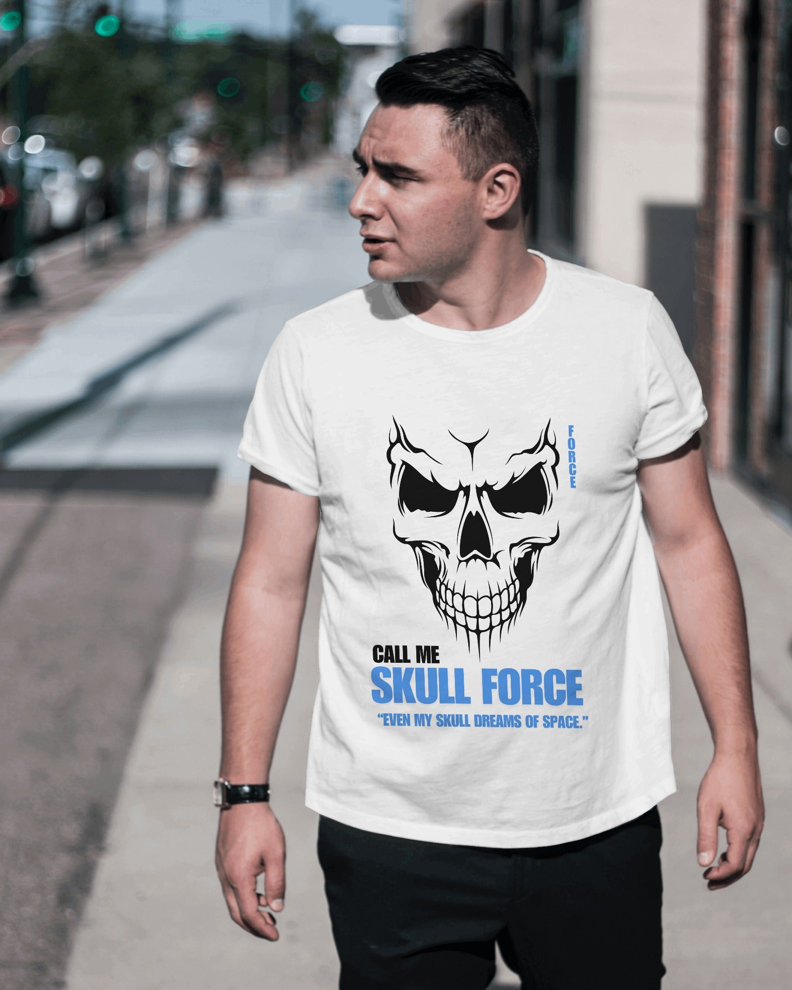 Skull Force Half sleeves T-shirt  - ESROVERSE, free shipping included Design T-shirt (Unisex)