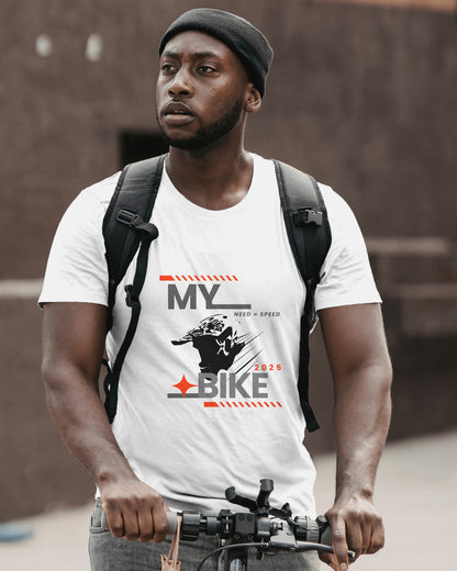 Half Sleeves My Bike Casual T-shirt  – ESROVERSE, free shipping included Design T-shirt (Unisex)