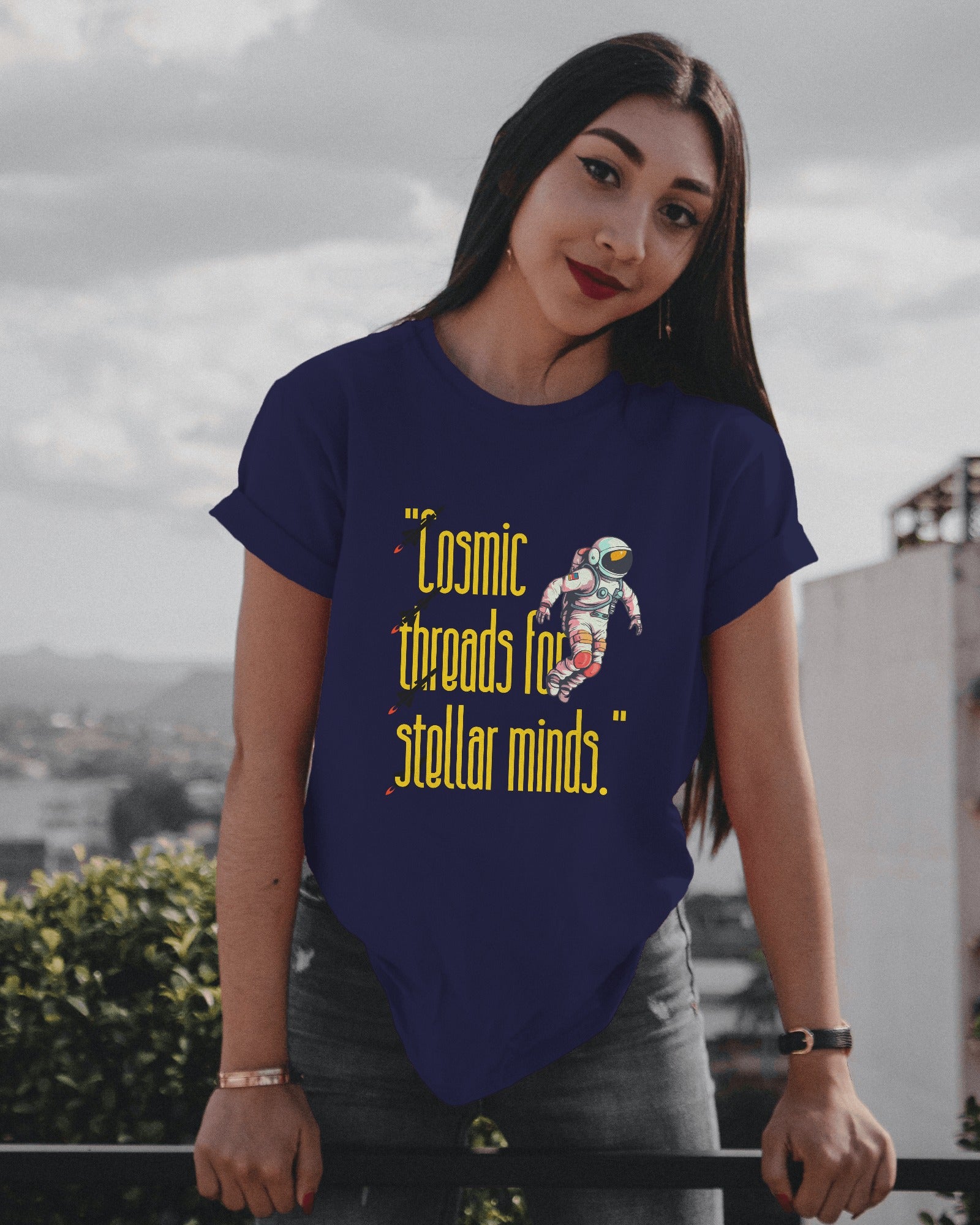 Cosmic T-shirt Half Sleeves T-shirt - ESROVERSE, free shipping included Design T-shirt (Unisex)  NASA | ISRO | AMAZON | SPACE