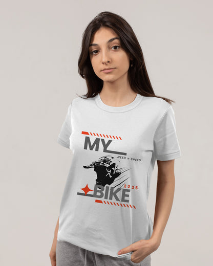 Half Sleeves My Bike Casual T-shirt  – ESROVERSE, free shipping included Design T-shirt (Unisex)
